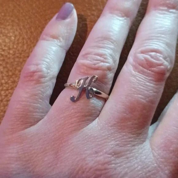💙🌹Gold-plated letter "K" ring. yellow - Picture 3 of 8